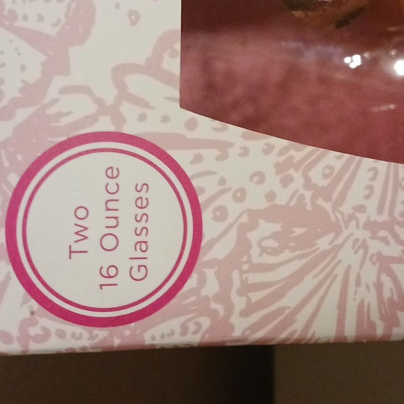 Lilly Pulitzer Set of 2 stemless wine glass - Picture 6 of 7